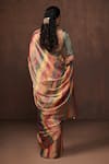 Shop_Dressfolk_Multi Color Tissue Zari Stripe Saree With Running Blouse _at_Aza_Fashions