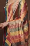 Buy_Dressfolk_Multi Color Tissue Zari Stripe Saree With Running Blouse _Online_at_Aza_Fashions