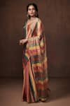Dressfolk_Multi Color Tissue Zari Stripe Saree With Running Blouse _at_Aza_Fashions