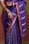 Buy_Dressfolk_Purple Silk Woven Floral Butti Pattern Saree With Unstitched Blouse Piece _Online_at_Aza_Fashions