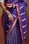 Shop_Dressfolk_Purple Silk Woven Floral Butti Pattern Saree With Unstitched Blouse Piece _Online_at_Aza_Fashions