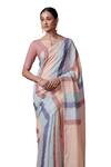 Buy Dressfolk Pink Linen Beads Handwoven Saree With Running Blouse Online at Aza Fashions Buy_Dressfolk_Pink Linen Beads Handwoven Saree With Running Blouse _Online_at_Aza_Fashions