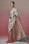 Dressfolk_Peach Silk Woven Saree With Unstitched Blouse Piece _at_Aza_Fashions