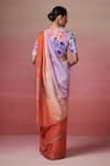 Shop_Dressfolk_Purple Linen Woven Saree With Unstitched Blouse Piece _at_Aza_Fashions