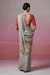 Shop_Dressfolk_Grey Linen Woven Grace Saree With Unstitched Blouse Piece _at_Aza_Fashions