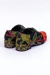 Jeetinder Sandhu_Multi Color Kantha Embroidered Blocked Shoes _Online_at_Aza_Fashions