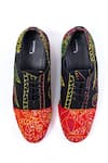 Buy_Jeetinder Sandhu_Multi Color Kantha Embroidered Blocked Shoes _Online_at_Aza_Fashions