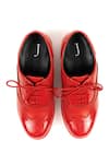 Buy_Jeetinder Sandhu_Red Leather Brogue Pattern Shoes _Online_at_Aza_Fashions