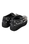 Jeetinder Sandhu_Black Metal Studs Leather Embellished Shoes _Online_at_Aza_Fashions