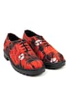 Buy_Jeetinder Sandhu_Red Tie-dye Print Shoes _at_Aza_Fashions