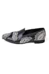 Buy_Jeetinder Sandhu_Black Paisley Motif Hand Stitched Loafers _Online_at_Aza_Fashions