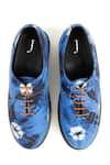 Buy_Jeetinder Sandhu_Blue Tie-dye Print Lace Tie-up Shoes _Online_at_Aza_Fashions