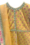 MINIME ORGANICS_Yellow Floral Kurta Sharara Set _Online_at_Aza_Fashions