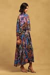 Buy_Ritu Kumar_Multi Color 100% Polyester Digital Print High Pheonix Abstract Layered Jumpsuit _Online_at_Aza_Fashions