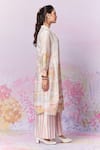 Buy_Moh India_Pink Kurta Pure Chanderi Silk Print Strawberry Band Collar Meadow A-line 