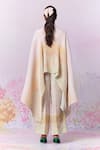 Shop_Moh India_Ivory Cape Poly Satin Printed Landscape Boat After Glow With Trouser _at_Aza_Fashions