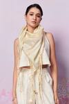 Buy_Moh India_Ivory Printed After Glow Scarf _at_Aza_Fashions