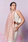 Shop_Moh India_Ivory Ditsy Print Stole _at_Aza_Fashions