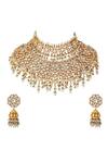 Riana Jewellery_White Diamonds, Pearls Florin Bridal Necklace Set _Online_at_Aza_Fashions