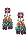 Buy_Riana Jewellery_Blue Pearls, Crystals, Stones Phool Bahar Jadau Kundan And Embellished Choker Set _Online_at_Aza_Fashions
