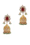 Buy_Riana Jewellery_Pink Pearls, Diamonds Peacock Kundan Embellished Rajwadu Choker Set _Online_at_Aza_Fashions