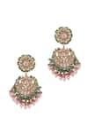 Shop Riana Jewellery Multi Color Pearls, Stones And Kundan Embellished Earrings at Aza Fashions Shop_Riana Jewellery_Multi Color Pearls, Stones And Kundan Embellished Earrings _at_Aza_Fashions