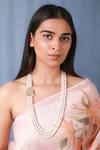 Buy_Riana Jewellery_White Bead Embellished Long Necklace _at_Aza_Fashions