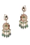 Buy_Riana Jewellery_Green Stones, Beads Peacock Carved Pendant Choker Set _Online_at_Aza_Fashions