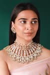 Buy_Riana Jewellery_White Stone Studded Choker Set _at_Aza_Fashions