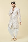 Arihant Rai Sinha_Gold Kurta Silk Embroidery Diamond With Dhoti Pant _at_Aza_Fashions