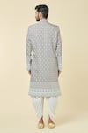 Shop_Arihant Rai Sinha_Grey Kurta Silk Embroidery Floret With Dhoti Pant _at_Aza_Fashions