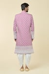 Shop_Arihant Rai Sinha_Pink Kurta Soft Cotton Embroidery Floret Bloom With Dhoti Pant _at_Aza_Fashions