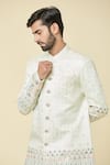 Arihant Rai Sinha_Cream Silk Embroidery Diamond Floral Kurta With Dhoti Pant _at_Aza_Fashions