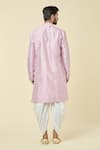 Shop_Arihant Rai Sinha_Pink Kurta Silk Embroidered Sequin And Peshawari Pant Set _at_Aza_Fashions