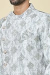 Buy_Arihant Rai Sinha_Grey Kurta Silk Embroidered Sequin And Peshawari Pant Set 