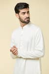 Shop Arihant Rai Sinha Cream Cotton Plain Kurta Online at Aza Fashions Shop_Arihant Rai Sinha_Cream Cotton Plain Kurta _Online_at_Aza_Fashions