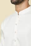 Arihant Rai Sinha Cream Cotton Plain Kurta at Aza Fashions Arihant Rai Sinha_Cream Cotton Plain Kurta _at_Aza_Fashions