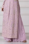 RAJ ARORA_Purple Georgette Embroidered Dori Sweetheart Kurta Sharara Set _Online_at_Aza_Fashions