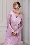 Shop_RAJ ARORA_Purple Georgette Embroidered Cutdana Notched And Pearl Kurta Sharara Set _Online_at_Aza_Fashions