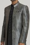 Shop Adara Khan Grey , Dupion Thread Work And Printed Sherwani Set Online at Aza Fashions Shop_Adara Khan_Grey , Dupion Thread Work And Printed Sherwani Set_Online_at_Aza_Fashions