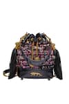 Buy_Sabyasachi_Pink Embroidered Bucket Bag _at_Aza_Fashions