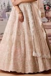 Aneesh Agarwaal_Pink Lehenga 100% Silk Organza Embroidered Gota Sweetheart Mughal Bridal Set _Online_at_Aza_Fashions