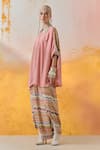 Buy_Aseem Kapoor_Pink Natural Crepe Embroidered Collared Mandala Shirt _Online_at_Aza_Fashions