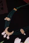 Shop_Dugran By Dugristyle_Green Kundan Hariri Haar Necklace _at_Aza_Fashions
