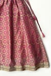 Taramira_Pink Cotton Silk Octagon Bloom Pattern Lehenga With Blouse _Online_at_Aza_Fashions