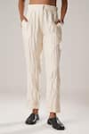 Buy_ATBW_White Silk Organza Dori Jacket Open Detailed And Pant Set 