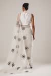 Shop_ATBW_White Silk Organza Embellished 3d Flower Detailed Saree _at_Aza_Fashions