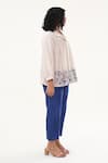 Shop_ORIGANI_Off White Chanderi Silk Lining Cotton Pintucked Yoke Shirt With Pant _at_Aza_Fashions