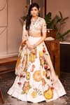 Buy_Swish By Dolcy And Simran_Ivory Kora Organza Embellishment Shehnaaz Cutdana Embroidered Lehenga Set _at_Aza_Fashions