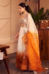 Swish By Dolcy And Simran_Yellow Kora Organza Indira Paisley Embroidered Cutwork Anarkali With Dupatta _Online_at_Aza_Fashions